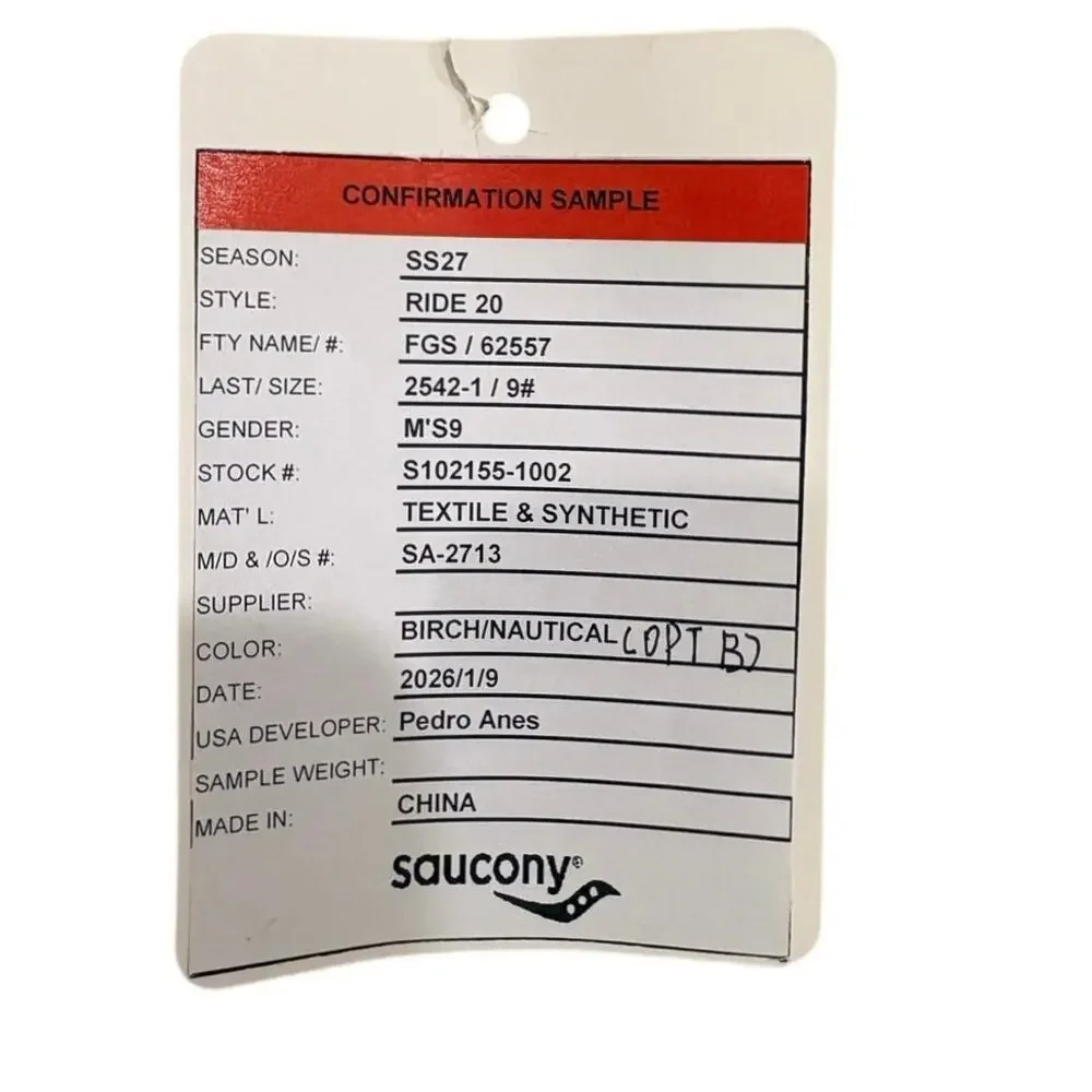 Saucony obtained from